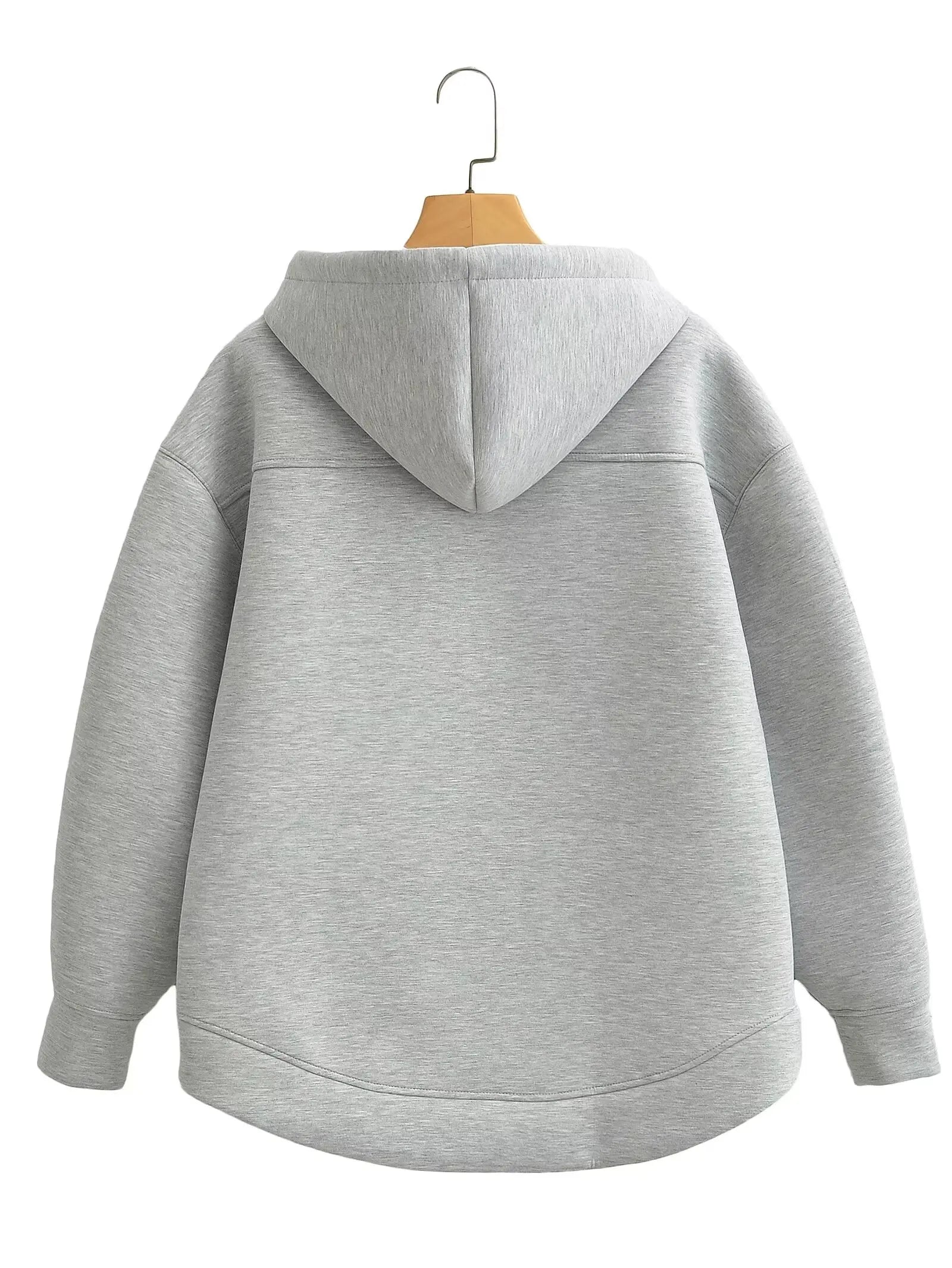 Women's Gray Zip-Up Jacket