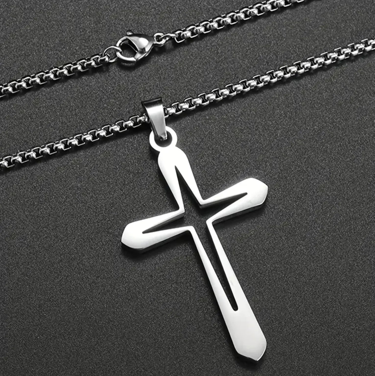 Hollow Cross Pendant Necklace