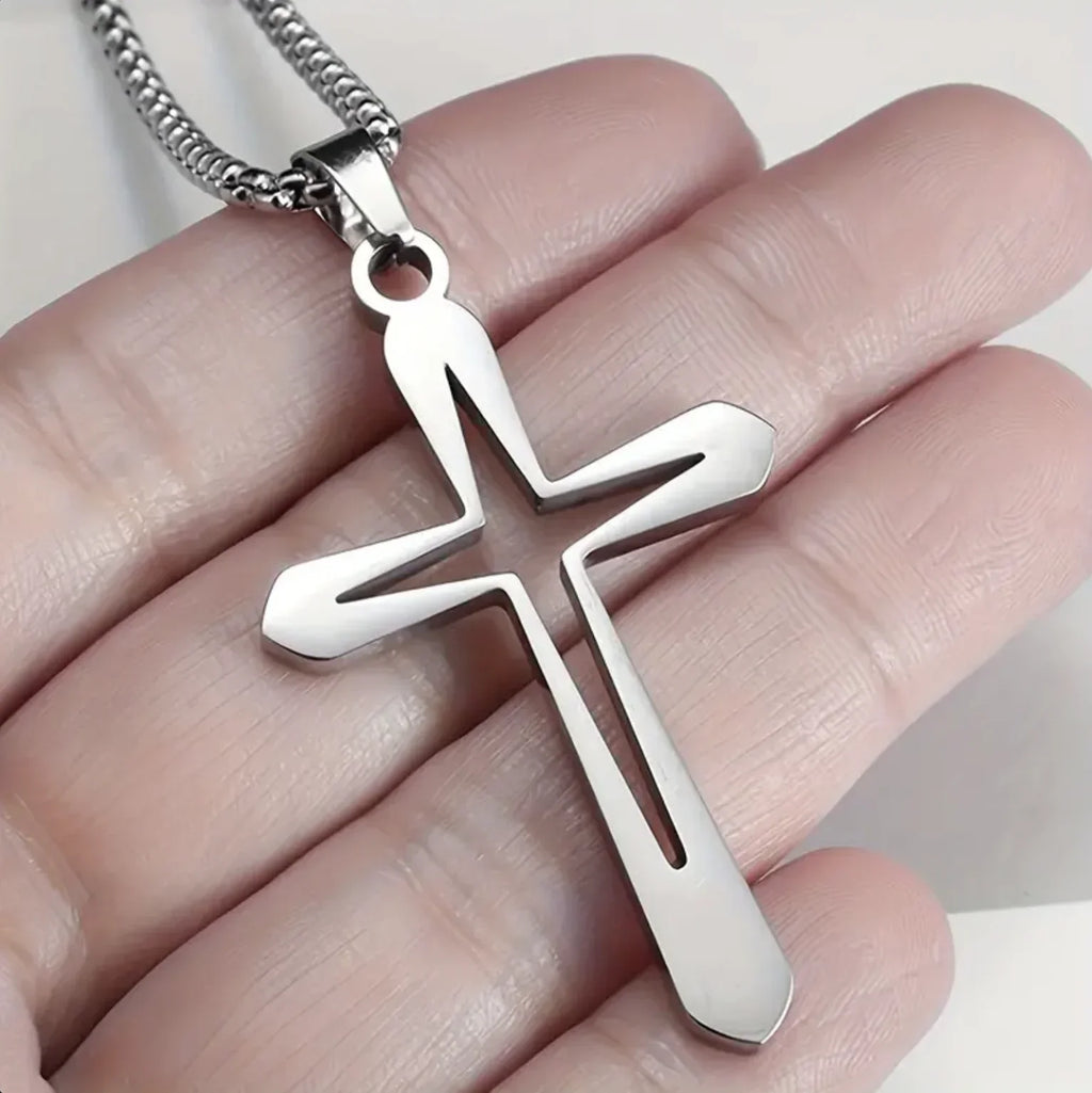 Hollow Cross Pendant Necklace