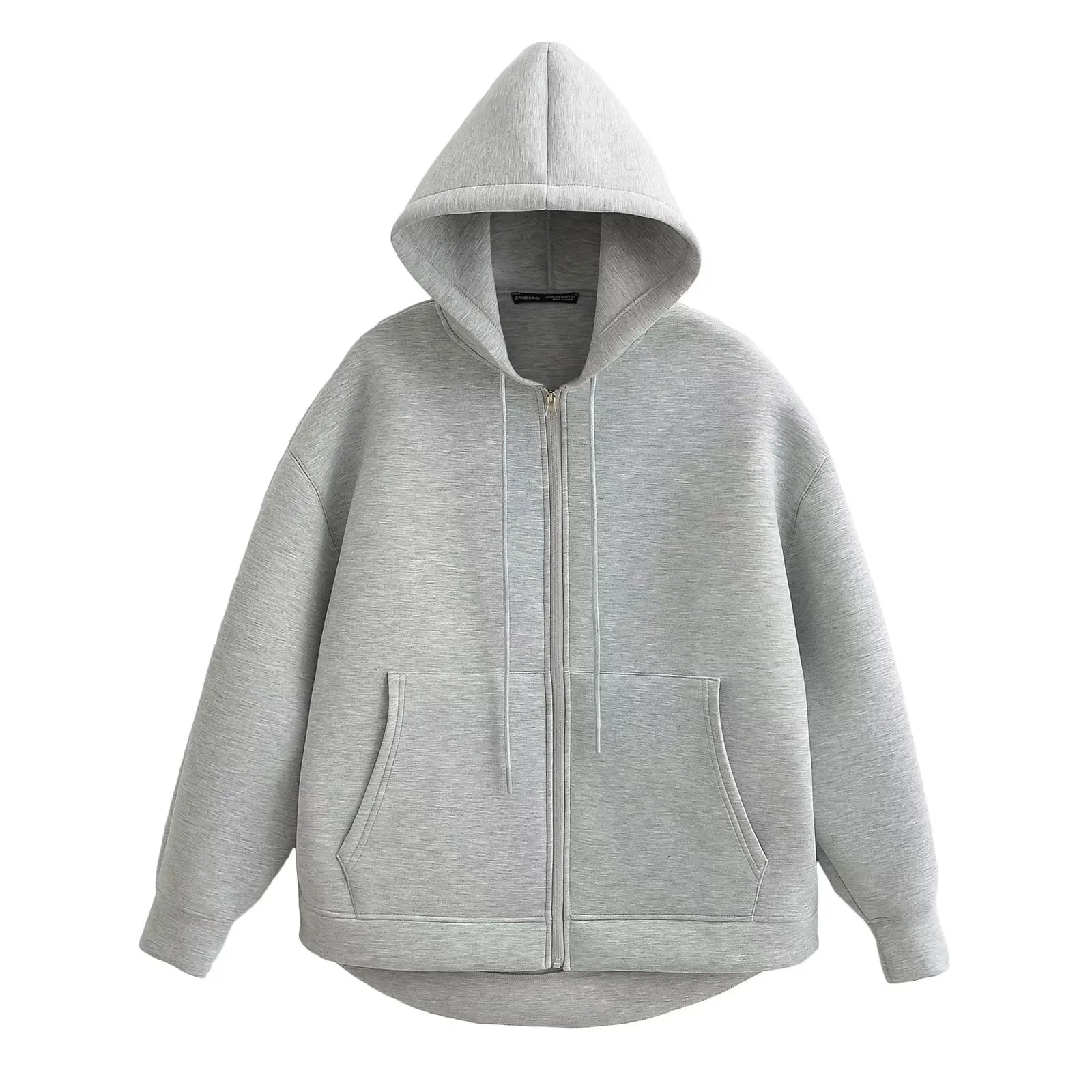 Women's Gray Zip-Up Jacket