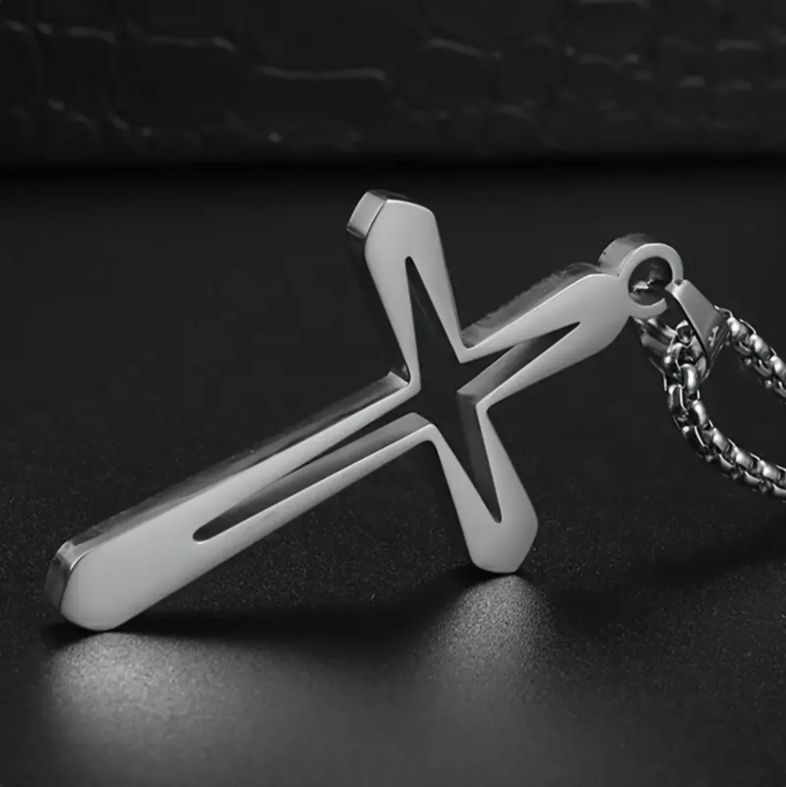 Hollow Cross Pendant Necklace